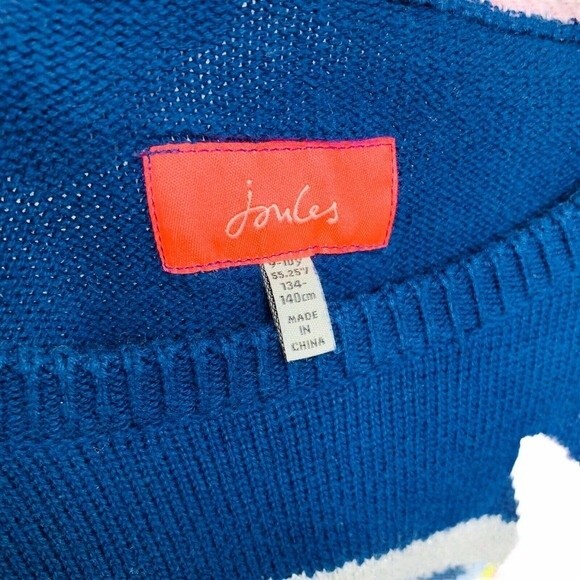 Joules Gee Gee Girls Unicorn Knitted Navy Sweater 9-10Y - Picture 12 of 12